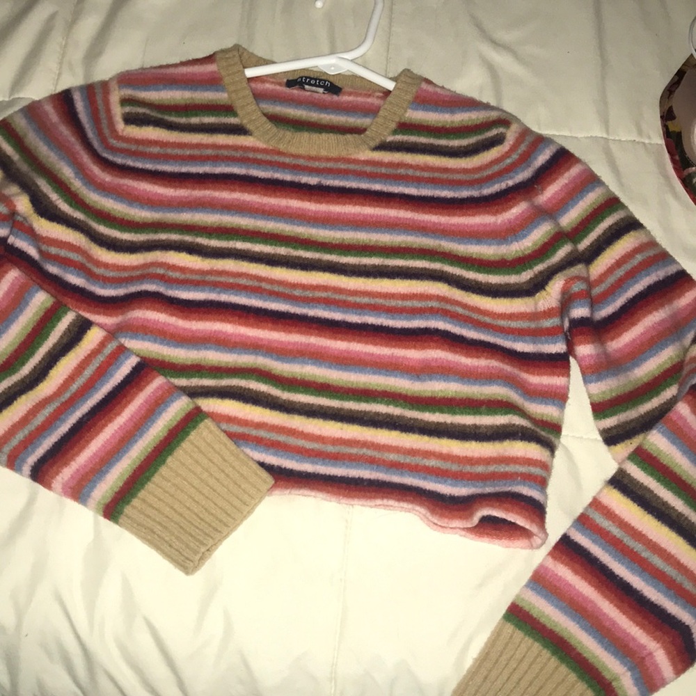Cropped thick striped sweater!
